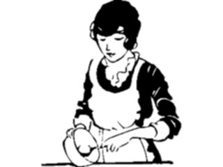 Sticker Custom Preview Image #026755 Antique Style People General Woman Baking