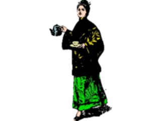 Sticker Custom Preview Image #026774 Antique Style People General Woman Serving Tea