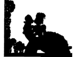 Sticker Custom Preview Image #026803 Antique Style People Silhouettes Couple Kissing