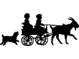 Sticker Custom Preview Image #026832 Antique Style People Silhouettes Kids Playing3