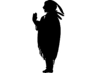 Sticker Custom Preview Image #026861 Antique Style People Silhouettes Native American