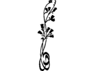 Sticker Custom Preview Image #026907 Antique Style Plants Flowers Flowers Silhouette1