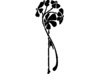 Sticker Custom Preview Image #026908 Antique Style Plants Flowers Flowers Silhouette2