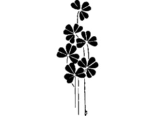 Sticker Custom Preview Image #026909 Antique Style Plants Flowers Flowers Silhouette3