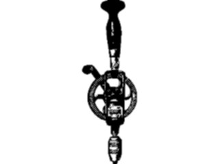 Sticker Custom Preview Image #026944 Antique Style Tools Hardware Hand Drill