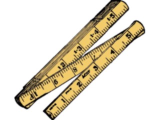 Sticker Custom Preview Image #026953 Antique Style Tools Hardware Ruler Folding