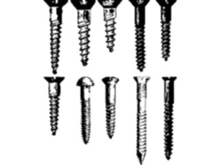 Sticker Custom Preview Image #026960 Antique Style Tools Hardware Screws