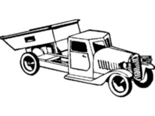 Sticker Custom Preview Image #026993 Antique Style Toys Games Dump Truck