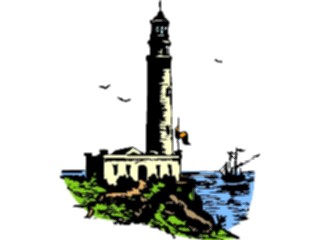 Sticker Custom Preview Image #027047 Antique Style Travel Leisure Lighthouse