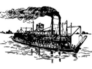 Sticker Custom Preview Image #027057 Antique Style Travel Leisure Steamboat