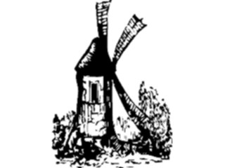 Sticker Custom Preview Image #027061 Antique Style Travel Leisure Windmill1