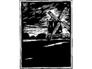 Sticker Custom Preview Image #027062 Antique Style Travel Leisure Windmill2