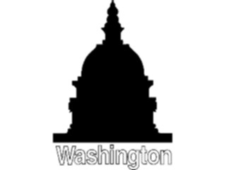 Sticker Custom Preview Image #027085 Architecture Landmarks United States Capitol Silhouette