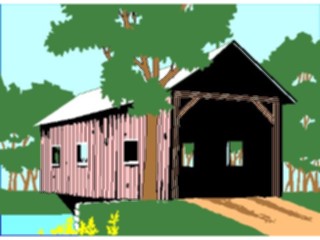 Sticker Custom Preview Image #027093 Architecture Landmarks United States Covered Bridge