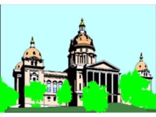 Sticker Custom Preview Image #027135 Architecture Landmarks United States Iowa Capitol