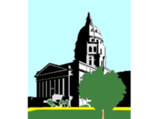 Sticker Custom Preview Image #027138 Architecture Landmarks United States Kansas Capitol