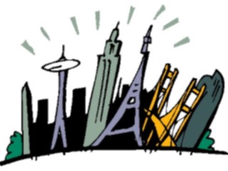 Sticker Custom Preview Image #027208 Architecture Landmarks United States Skyline15