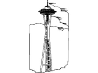 Sticker Custom Preview Image #027216 Architecture Landmarks United States Space Needle4