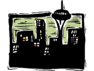 Sticker Custom Preview Image #027218 Architecture Landmarks United States Space Needle6