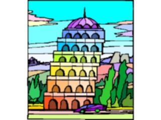 Sticker Custom Preview Image #027378 Architecture Landmarks World General Building Rainbow