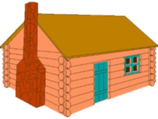 Sticker Custom Preview Image #027630 Architecture Landmarks World General Log Cabin1