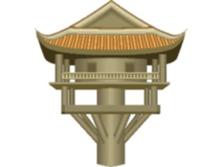 Sticker Custom Preview Image #027684 Architecture Landmarks World General Pagoda Raised