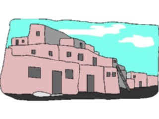 Sticker Custom Preview Image #027703 Architecture Landmarks World General Pueblo1