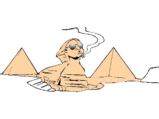 Sticker Custom Preview Image #027763 Architecture Landmarks World General Sphinx Smoking