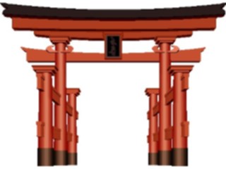 Sticker Custom Preview Image #027829 Architecture Landmarks World General Torii Gate