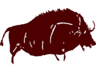 Sticker Custom Preview Image #029225 Art Design Cave Art Bison09