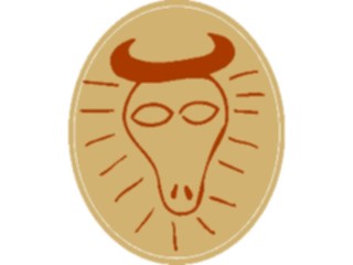 Sticker Custom Preview Image #029234 Art Design Cave Art Bull2