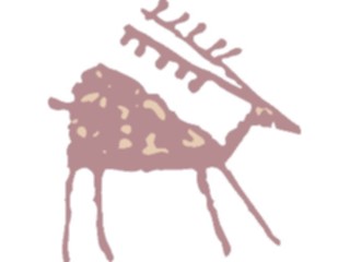 Sticker Custom Preview Image #029253 Art Design Cave Art Deer05