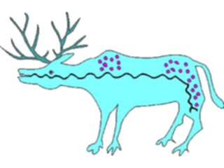 Sticker Custom Preview Image #029256 Art Design Cave Art Deer08