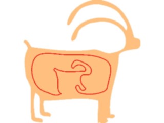 Sticker Custom Preview Image #029322 Art Design Cave Art Goat1