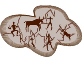 Sticker Custom Preview Image #029360 Art Design Cave Art Hunters4