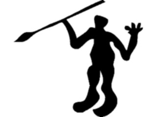 Sticker Custom Preview Image #029413 Art Design Cave Art Spear Thrower