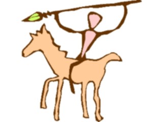 Sticker Custom Preview Image #029425 Art Design Cave Art Warrior06