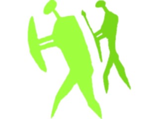 Sticker Custom Preview Image #029433 Art Design Cave Art Warriors2