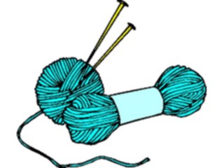 Sticker Custom Preview Image #029457 Art Design Crafts Knitting Needles Yarn2