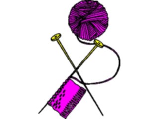 Sticker Custom Preview Image #029458 Art Design Crafts Knitting Needles Yarn3