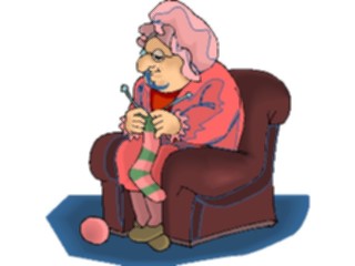 Sticker Custom Preview Image #029548 Art Design Crafts Woman Knitting3