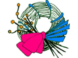 Sticker Custom Preview Image #029553 Art Design Crafts Wreath