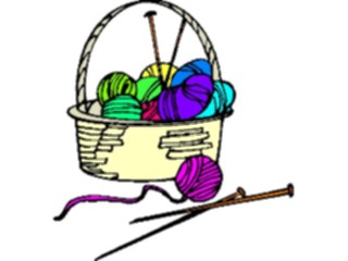 Sticker Custom Preview Image #029556 Art Design Crafts Yarn Basket