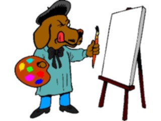 Sticker Custom Preview Image #029654 Art Design Fine Art Artist Dog1