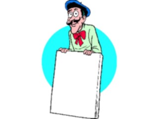 Sticker Custom Preview Image #029660 Art Design Fine Art Artist Holding Canvas