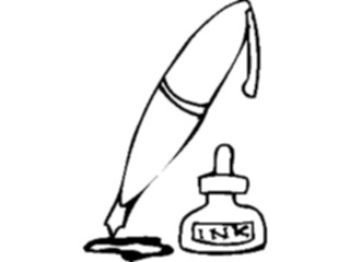 Sticker Custom Preview Image #029824 Art Design Supplies Equipment Calligraphy Pen Ink