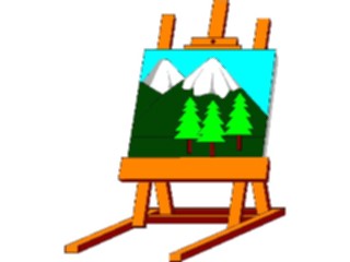 Sticker Custom Preview Image #029923 Art Design Supplies Equipment Easel01