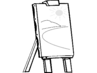 Sticker Custom Preview Image #029924 Art Design Supplies Equipment Easel02