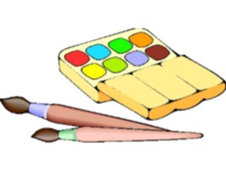 Sticker Custom Preview Image #030147 Art Design Supplies Equipment Watercolor Brushes