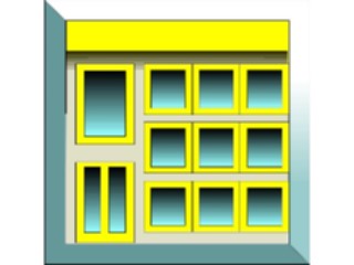 Sticker Custom Preview Image #038225 Business Office Buildings Building4